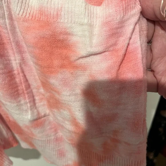 Torrid pink and White Tie-Dye Boyfriend Cardigan - Picture 6 of 6